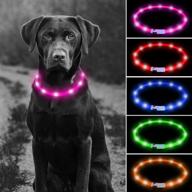 🐶 higo led dog collar - usb rechargeable silicone light up dog collars, glowing puppy collar, flashing dog lights for small medium large dogs & cats logo