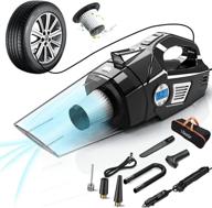 🚗 uleete car vacuum: 4 in 1 portable cleaner with air compressor pump, 12v tire inflator, led light, wet & dry vacuum - 14.8ft cord logo