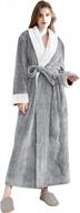 уютный женский халат из флиса: длинный зимний халат из мягкого плюша для максимального тепла и комфорта логотип