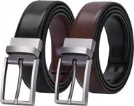 leather reversible rotate buckle coffee logo