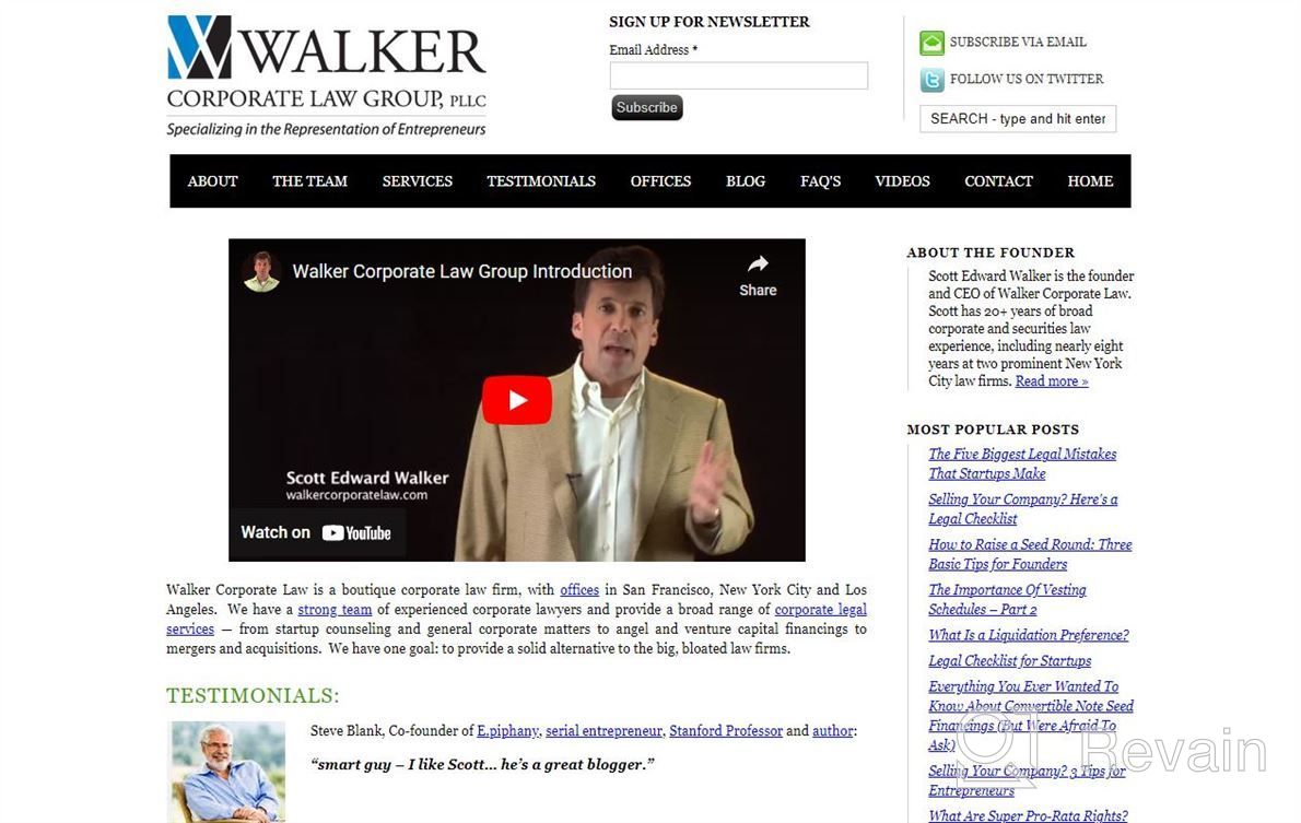 img 1 attached to Walker Corporate Law review by Steve Guillen