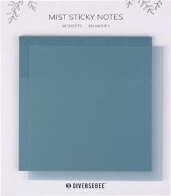 img 4 attached to DiverseBee 50 Sheets Pastel Transparent Sticky Notes, 3X3” Clear Sticky Tabs, Translucent Page Flags Book Markers Stickers, Planner Accessories, Bible Journaling Study Office School Supplies (Mist)