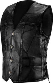 img 4 attached to Motorcycle Leather Biker Classic Pockets Motorcycle & Powersports