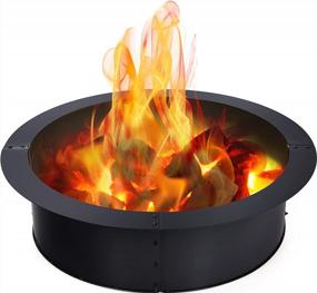 img 4 attached to ARLIME Fire Pit Ring 36 Inch Outer, 30 Inch Inner Diameter, Heavy Duty Thick Solid Steel Fire Pit Liner, DIY Fire Ring Insert Above Or In-Ground, Fire Rings For Outdoors, Backyard