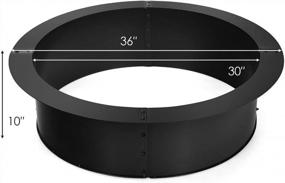 img 1 attached to ARLIME Fire Pit Ring 36 Inch Outer, 30 Inch Inner Diameter, Heavy Duty Thick Solid Steel Fire Pit Liner, DIY Fire Ring Insert Above Or In-Ground, Fire Rings For Outdoors, Backyard
