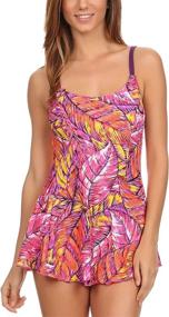 img 3 attached to Womens Hawaiian One-Piece Swimdress in Swimsuits & Cover Ups by ToBeInStyle