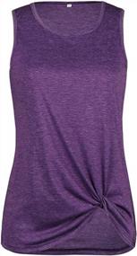 img 3 attached to Barlver Purple Flowy Tunic Tank Top For Women - Sleeveless, Solid Color, Pleated, And Casual