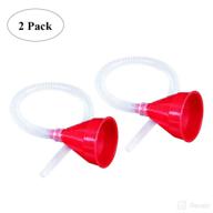 🚗 universal automotive fuel funnel with long flexible spout extension - 8cm wide mouth, plastic, 2 pcs logo