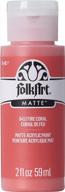 folkart 2 oz acrylic paint in fire coral, assorted colors for artwork and craft projects logo