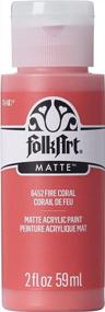 img 4 attached to FolkArt 2 Oz Acrylic Paint In Fire Coral, Assorted Colors For Artwork And Craft Projects