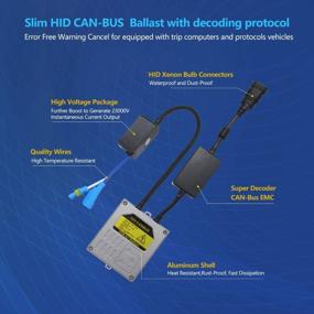 img 3 attached to AC Canbus Error Free HID Kit - HYBKLER 55 Вт с балластом HID и ксеноновой лампой (1 пара) для H4-3 Bi Xenon HI / LO 9003 8000K (светло-синий) - Улучшенное название продукта SEO