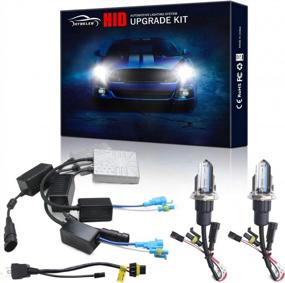 img 4 attached to AC Canbus Error Free HID Kit - HYBKLER 55 Вт с балластом HID и ксеноновой лампой (1 пара) для H4-3 Bi Xenon HI / LO 9003 8000K (светло-синий) - Улучшенное название продукта SEO