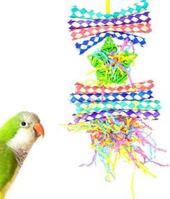 img 4 attached to 🦜 Bonka Bird Toys 1040 Foraging Star Shredder Toy for Parrots, Parrotlets, Quakers, Budgies, and African Greys