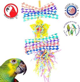 img 3 attached to 🦜 Bonka Bird Toys 1040 Foraging Star Shredder Toy for Parrots, Parrotlets, Quakers, Budgies, and African Greys