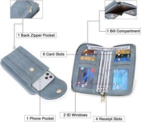img 1 attached to Женский маленький кошелек через плечо для сотового телефона, сумка через плечо, держатель для карт, кошелек