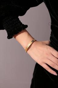 img 2 attached to Стильные исламские украшения - золотые браслеты и браслеты с аятулом курси для женщин и мужчин, идеально подходящие для подарков на Ид и Рамадан