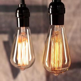 img 3 attached to Brighten Up Your Space With Vintage Edison Light Bulbs - 4 Pack Of 60 Watt Dimmable Incandescent Bulbs With Antique Filament Design