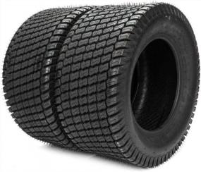 img 3 attached to Set Of 2 High-Quality 23X10.50X12 Lawn Mower Golf Cart Garden Tires With Turf Tread Pattern, 4PR, And Tubeless Design By Parts-Diyer