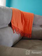 img 1 attached to VEEYOO Charcoal Throw Blanket - 🧶 Cozy Knitted Blanket for Couch, Bedroom, and Office review by Jevon Sterling