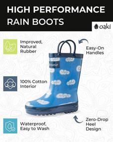 img 3 attached to OAKI Rubber Boots Handles Toddler Boys' Shoes and Outdoor