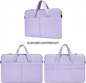 img 2 attached to Фиолетовая сумка через плечо для ноутбуков HP, Dell, Lenovo и Asus с диагональю экрана 15,6 дюймов: защитный чехол и стильный футляр для переноски для женщин