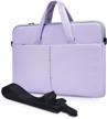 purple laptop shoulder bag for 15.6 inch hp, dell, lenovo, and asus computers: protective sleeve and stylish carrying case for women logo
