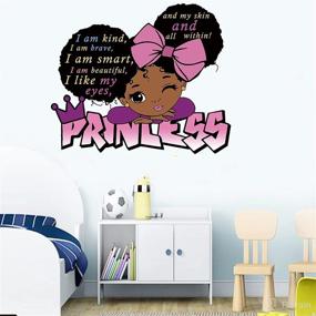 img 3 attached to 👧 Black Girl Magic Inspirational Quote Wall Decal for Girls Bedroom - African American Wall Sticker in Pink - Nursery, Playroom, Living Room Decor