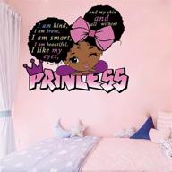 👧 black girl magic inspirational quote wall decal for girls bedroom - african american wall sticker in pink - nursery, playroom, living room decor logo