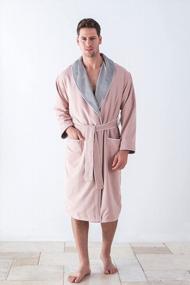 img 4 attached to Luxurious Plush Lined Microfiber Men'S Robe - Knee Length, Warm Bathrobe For Quality Spa Experience - Ideal Hotel & Home Use Robe