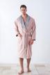 luxurious plush lined microfiber men's robe - knee length, warm bathrobe for quality spa experience - ideal hotel & home use robe logo