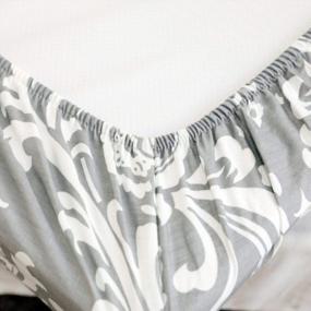 img 2 attached to Cotton Changing Pad Cover For Baby - Floral On Grey Diaper Liners Table Protection Sahaler Original