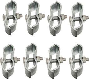 img 4 attached to 🔒 Premium Chain Link Fence Panel Clamps - Dog Kennel Clamps: Securing 1-3/8" Chain Link Fence Pipe Panel Frames. Ideal for Dog Kennels, Runs, or Temporary Fencing. Includes 8 Set of Saddle Clamps.