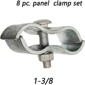 img 3 attached to 🔒 Premium Chain Link Fence Panel Clamps - Dog Kennel Clamps: Securing 1-3/8" Chain Link Fence Pipe Panel Frames. Ideal for Dog Kennels, Runs, or Temporary Fencing. Includes 8 Set of Saddle Clamps.