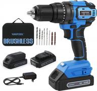 wisetool cordless brushless drill set,20v power drill driver kit with 2x2.0ah li-ion battery & fast charger,electric cordless drill with 1/2'' keyless chuck,620 in-lbs torque,2-variable speed logo