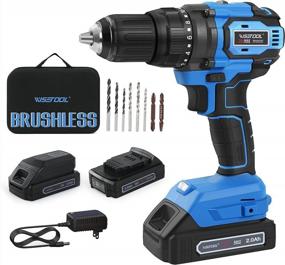 img 4 attached to WISETOOL Cordless Brushless Drill Set,20V Power Drill Driver Kit With 2X2.0AH Li-Ion Battery & Fast Charger,Electric Cordless Drill With 1/2'' Keyless Chuck,620 In-Lbs Torque,2-Variable Speed
