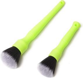 img 4 attached to 🧽 Efficient Automotive Interior Cleaning: Grime Grabber Detailing Soft Synthetic Bristle Brushes (Small+Large Set)