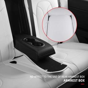 img 1 attached to Чехол на сиденье Tesla Model 3 из кожи наппа - защита автомобильного сиденья Xipoo Fit (белый)