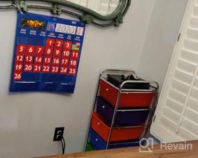 img 5 attached to Organize Your Days With Our Black Calendar Pocket Chart - Includes 104 Cards And 3 Hooks!