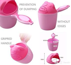 img 1 attached to 🐻 Baby Bath Rinser Cup - Shampoo Rinser and Hair Washing Cup for Infants, Protects Eyes (Pink Bear)