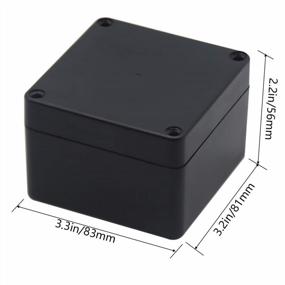 img 3 attached to Junction Box, Zulkit Project Box IP65 Waterproof Dustproof ABS Plastic Electrical Boxes Enclosure Black 3.27 X 3.19 X 2.20 Inch (83 X 81 X 56Mm)(Pack Of 1)