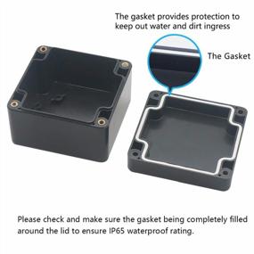 img 1 attached to Junction Box, Zulkit Project Box IP65 Waterproof Dustproof ABS Plastic Electrical Boxes Enclosure Black 3.27 X 3.19 X 2.20 Inch (83 X 81 X 56Mm)(Pack Of 1)