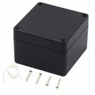 распределительная коробка, zulkit project box ip65 водонепроницаемый пылезащитный корпус из абс-пластика электрические коробки черный корпус 3,27 x 3,19 x 2,20 дюйма (83 x 81 x 56 мм) (1 шт. в упаковке) логотип