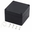 junction box, zulkit project box ip65 waterproof dustproof abs plastic electrical boxes enclosure black 3.27 x 3.19 x 2.20 inch (83 x 81 x 56mm)(pack of 1) logo