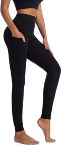 img 2 attached to Women'S UBFEN Spandex Leggings W/ 3 Pockets: High Waisted Compression Yoga Shorts