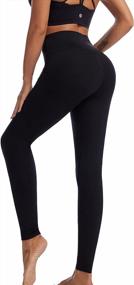 img 3 attached to Women'S UBFEN Spandex Leggings W/ 3 Pockets: High Waisted Compression Yoga Shorts