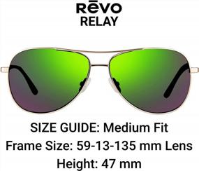 img 3 attached to Revo Sunglasses Relay: женские поляризованные линзы в средней металлической оправе-авиаторе