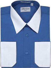 img 3 attached to 👔 Versatile Men's Dress Shirt: Convertible Cuffs for Stylish Men's Clothing