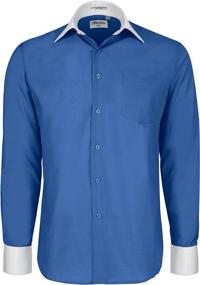 img 2 attached to 👔 Versatile Men's Dress Shirt: Convertible Cuffs for Stylish Men's Clothing