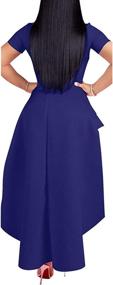 img 3 attached to SEBOWEL Ruffle Asymmetrical Sleeve Peplum Women's Clothing at Dresses