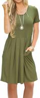 versatile and chic: auselily women's knee length swing dress with pockets логотип